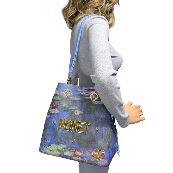 LOUIS VUITTON Masters Monet Neonoe Bucket Bag Shoulder Tote Strap Rare LV EUC - Picture 2 of 14